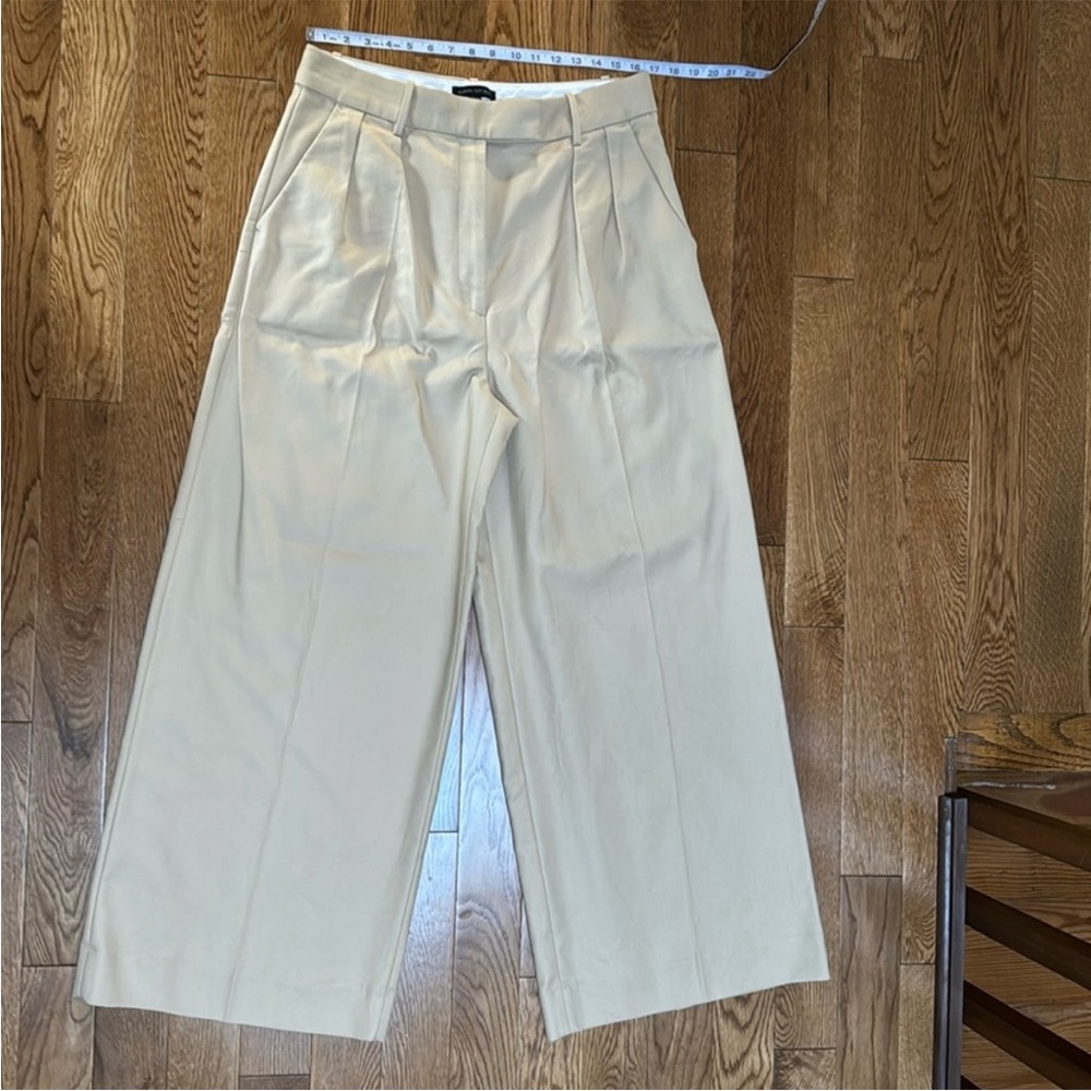 Banana Republic Cream Wide-Leg Trousers